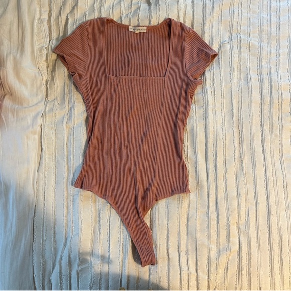 Whimsy + Row Pink Ribbed Top - Picture 2 of 5